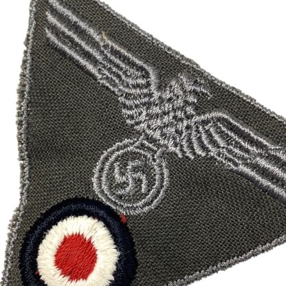 Original WWII German WH M43 field cap trapezoid insignia