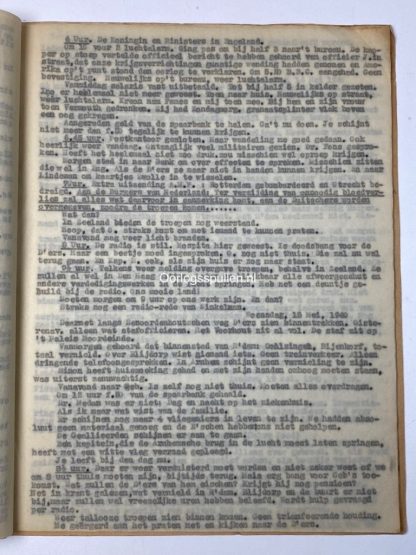 Original WWII Dutch war diary from a inhabitant of The Hague