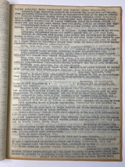 Original WWII Dutch war diary from a inhabitant of The Hague