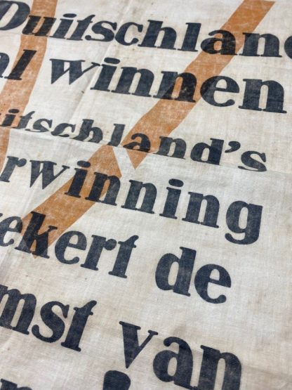 Original WWII Dutch NSB banner - Germany will Win!