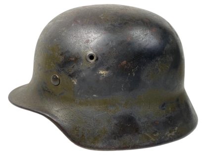 Original WWII German Luftwaffe M40 double decal camouflage helmet