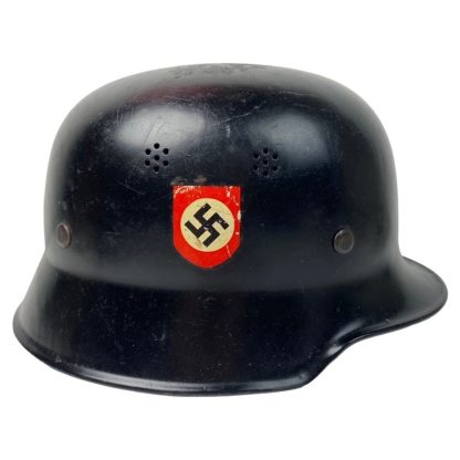 Original WWII German M34 Feuerschutzpolizei helmet