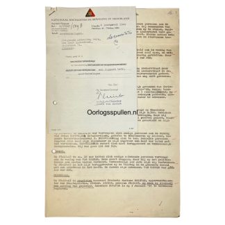 Original WWII Dutch NSB report regarding assignations