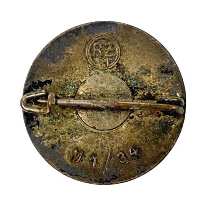Original WWII German NSDAP party pin - M1/34 Karl Wurter