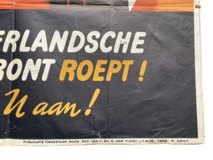 Original WWII Nederlandsche Arbeidsfront poster