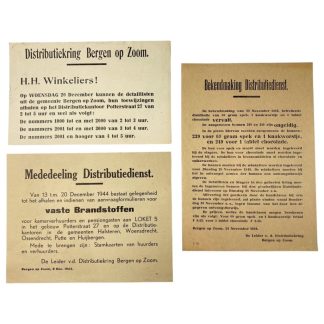 Original WWII Dutch distribution service posters from Bergen op Zoom