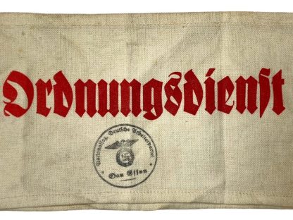 Original WWII German NSDAP Ordnungsdienst Gau Essen armband