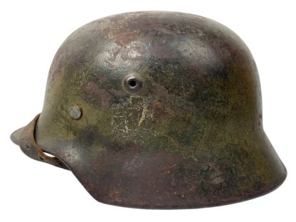 Original WWII German WH M40 tri-tone camouflage helmet