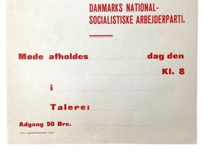 Original WWII Danish DNSAP ‘Danmark vaagn op!’ Flyer