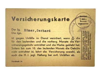 Original WWII German Hitlerjugend grouping from a member of Marburg