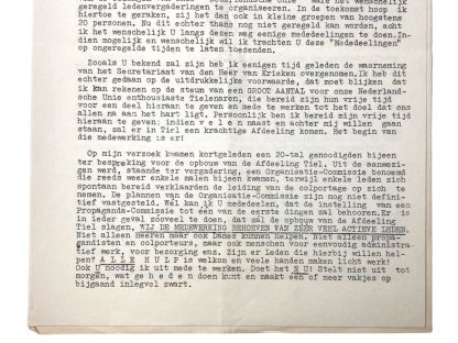 Original WWII Nederlandsche Unie afdeling Tiel documents