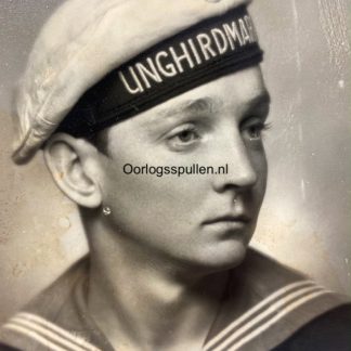 Original WWII Norwegian Unghirdmarine Ungdom portrait photo