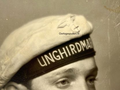 Original WWII Norwegian Unghirdmarine Ungdom portrait photo