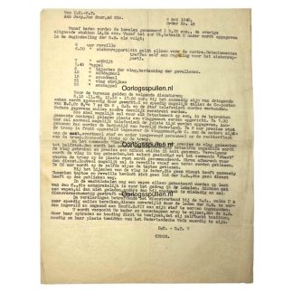 Original WWII Nederlandsche Binnenlandse Strijdkrachten document regarding the remembrance of the fallen members