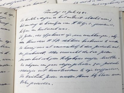 Original WWII Dutch set of wartime diary's from a inhabitant of Den Haag