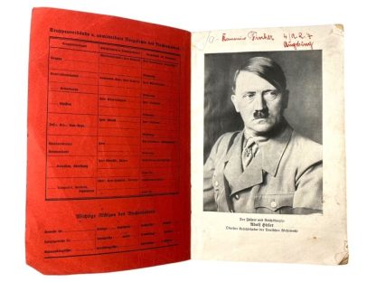 WWII German 'Reibert' manual - Der Dienst-Unterricht im Heere - Hitler