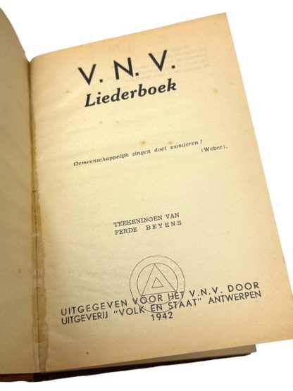 Original WWII Flemish VNV collaboration songbook