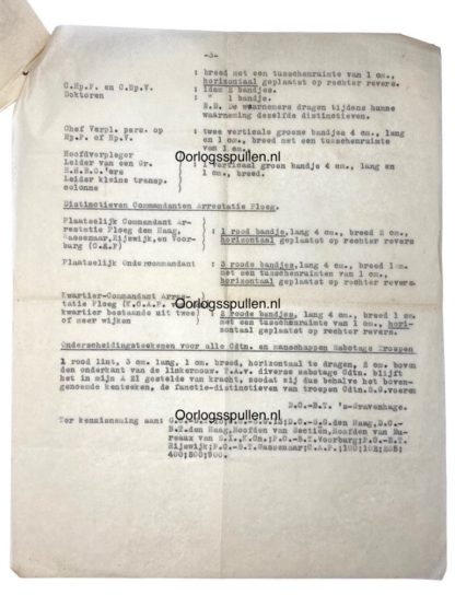 Original WWII Nederlandsche Binnenlandse Strijdkrachten distinctieven documenten