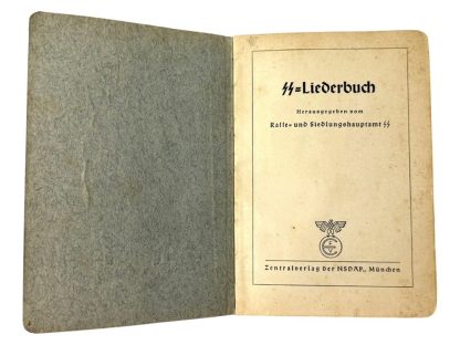 Original WWII German SS song booklet with photo