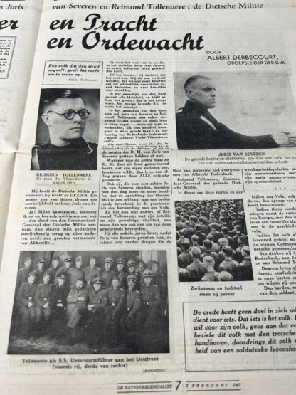 Original WWII Flemish VNV 'De Nationaalsocialist' newspaper