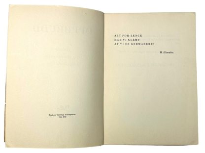 Original WWII Norwegian Waffen-SS book Oppbrudd - Brever fra Germanske Krigsfrivillige