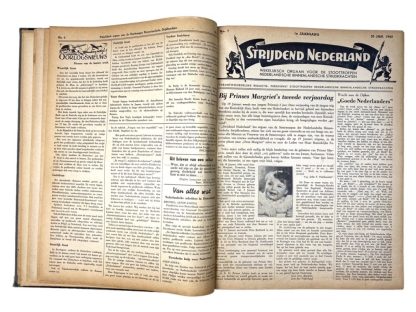 Original WWII Dutch bounded 'Stoottroepen' newspapers Strijdend Nederland