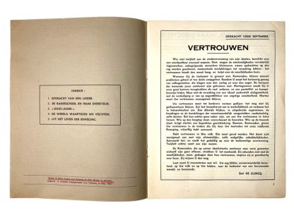 Original WWII Flemish V.N.V. management bulletin