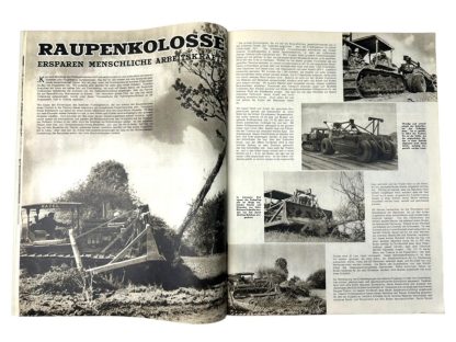 Original WWII German Org. Todt 'Der Frontarbeiter' magazine with article about the American Bund