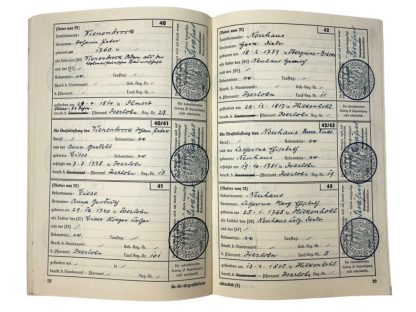 Original WWII German 'Ahnenpass' from a citizen of Köln