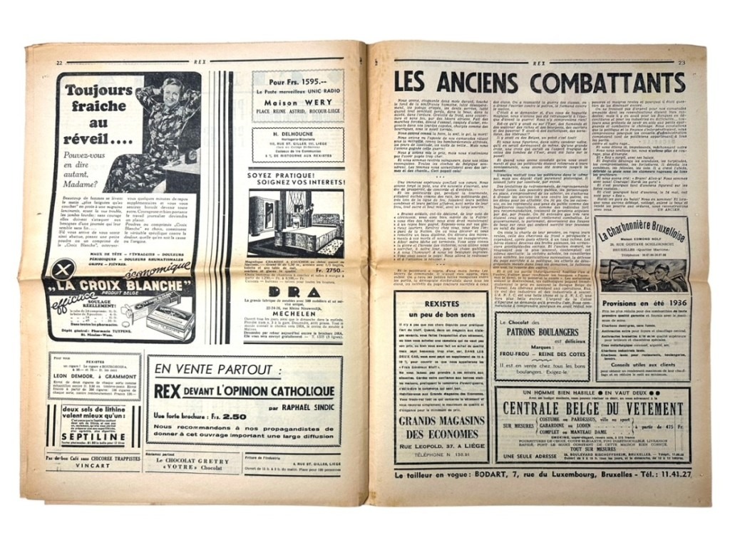 Original WWII Walloon REX collaboration newspaper - Oorlogsspullen.nl ...