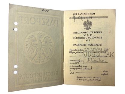 Polski paszport z czasów II wojny światowej - WWII Polish passport