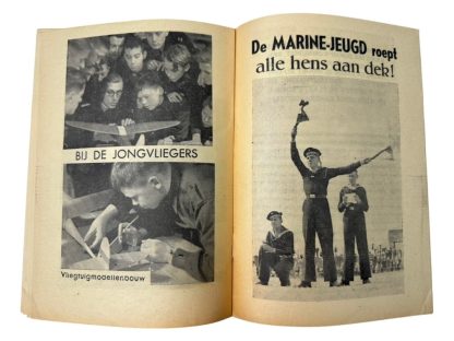WWII Flemish NSJV collaboration brochure - Vlaams NSJV collaboratie jeugdbeweging boekje ‘Jonge Opmarsch’ - Collaboratie in België Tweede Wereldoorlog - Collaboration in Belgium World War Two - Nationaal-Socialistische Jeugd Vlaanderen