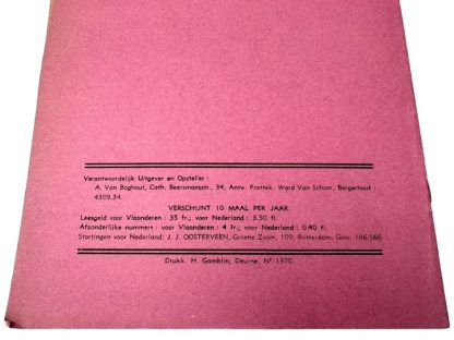 WWII Flemish collaboration booklet 'Maandblad voor Volksche Opvoeding' - Collaboratie in België tijdens de Tweede Wereldoorlog - in Belgie Deurne - Militaria webshop - old booklet - collectibles Collaboration en Belgique pendant la Seconde Guerre mondiale