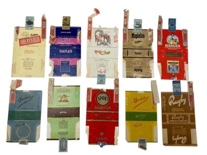 Original WWII Dutch Large collection of tobacco packaging