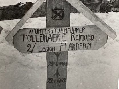 Original WWII Flemish Waffen-SS volunteer legion Reimond Tollenaere grave photo