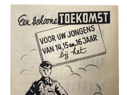 WWII Flemish collaboration flyer 'Vlaamsch Jongerenkorps' - Vlaamse Wachtbrigade jeugdbeweging - Collaboratie in België tijdens de Tweede Wereldoorlog - Volk en Staat in Antwerpen