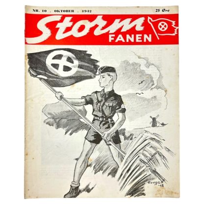 Original WWII Danish NSU 'Stormfanen' magazine - Nr. 10 - October 1942