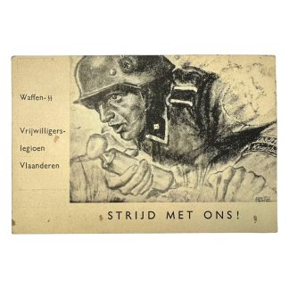 Original WWII Flemish Waffen-SS volunteer legion postcard