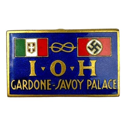 militaria webshop Original WWII Italian-German enameled cooperation pin