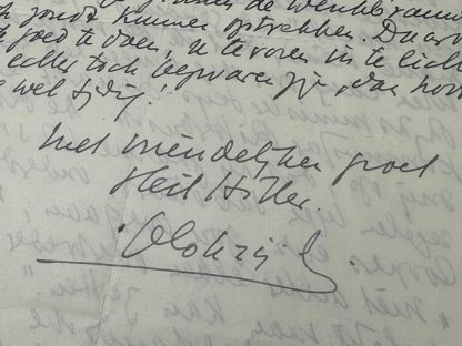 Original WWII Dutch NSB Max Blokzijl handwritten letter with postcard