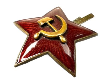 Original WWII Russian M36 star cap insignia enameled red army World War II collectibles