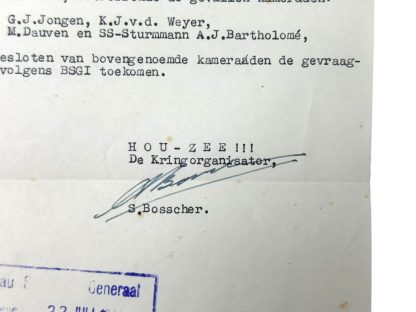 NSB in Heerlen - Dutch collaboration - Nederlands collaboratie document - Kringorganisator S.Bosscher - Gesneuvelde Nederlandse Waffen-SS vrijwilligers