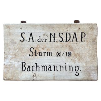 NSDAP town Bachmanning wooden sign Austria - Holz schild S.A. der N.S.D.A.P. Österreich - Zweiten Weltkrieg - Militaria- World War II - Tweede Wereldoorlog