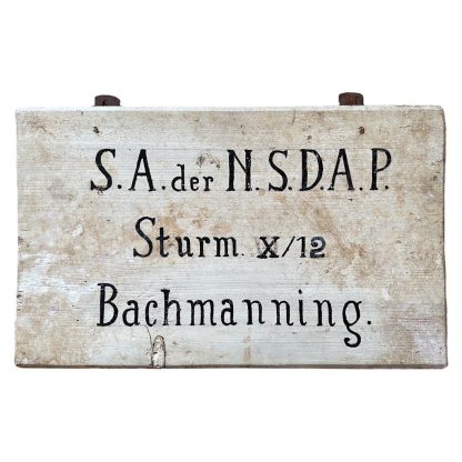 NSDAP town Bachmanning wooden sign Austria - Holz schild S.A. der N.S.D.A.P. Österreich - Zweiten Weltkrieg - Militaria- World War II - Tweede Wereldoorlog
