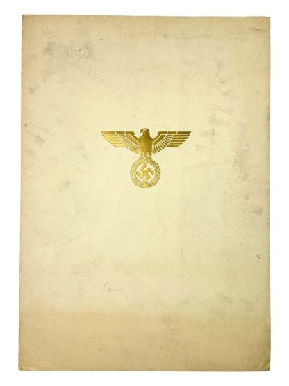 Original WWII German/Dutch Reichskommissariat citation in folder