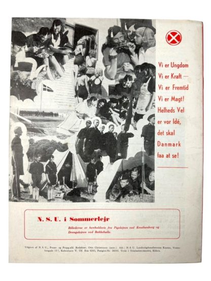 Original WWII Danish NSU 'Stormfanen' magazine - Nr. 7 - August 1941