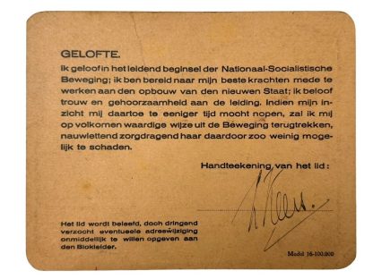 Original WWII Dutch NSB grouping of NSB official and Leader Council of Discipline Leendert Keers