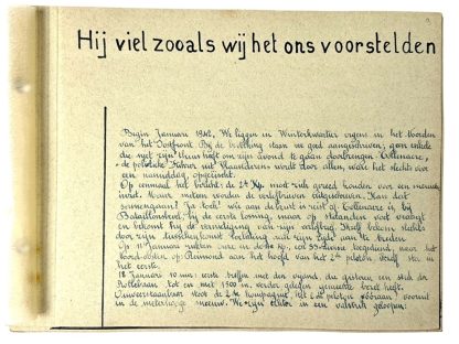 Original WWII Flemish DMS collaboration self-made album regarding the death of Reimond Tollenaere