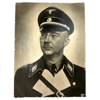 Original WWII German Waffen-SS large size portrait photo of Heinrich Himmler militaria