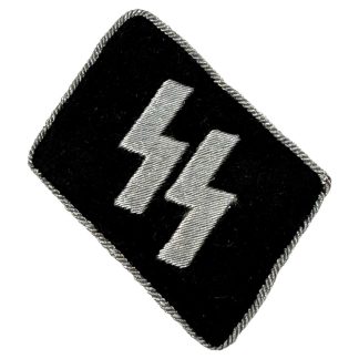 Original WWII German Waffen-SS officers collar tab Kragenspiegel SS Offizier Zweiten Weltkrieg